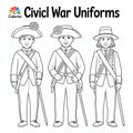 Civil War Uniforms – Historical Coloring Book (Digital Printable PDF)