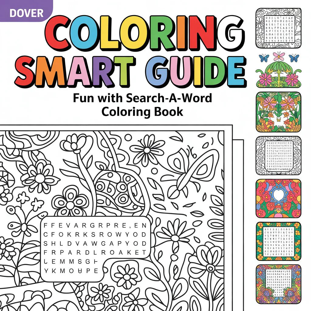 Dover Coloring Smart Guide Book – Fun with Search-a-Word Coloring Book (Digital Download PDF